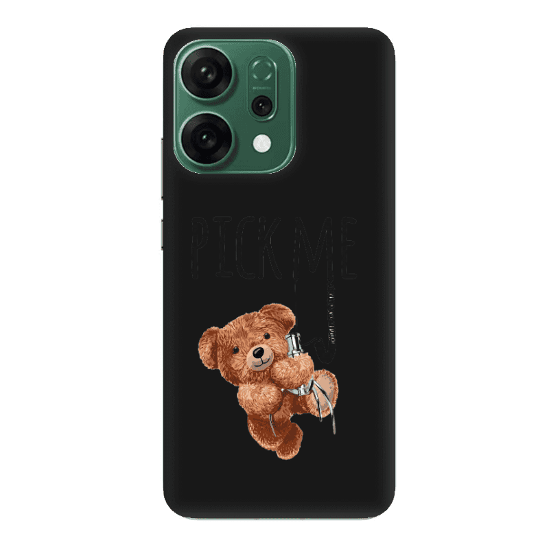 Oppo RENO 14 Pick me Black Colored Silicone TPU Θήκη